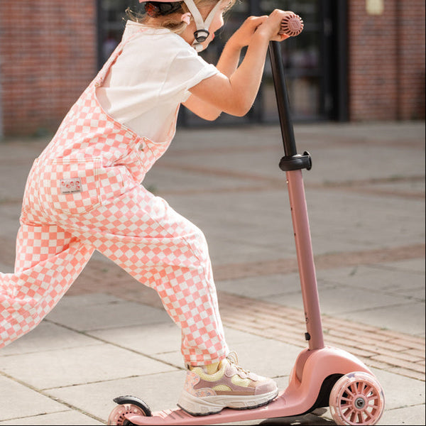 Highway Kick 3S Steerable Foldable Scooter with LED Wheels (Rose)