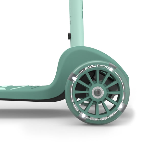 Highway Kick 3S Steerable Foldable Scooter with LED Wheels (Forest)