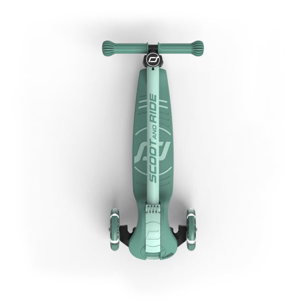 Highway Kick 3S Steerable Foldable Scooter with LED Wheels (Forest)