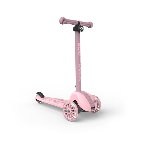 Highway Kick 3S Steerable Foldable Scooter with LED Wheels (Rose)
