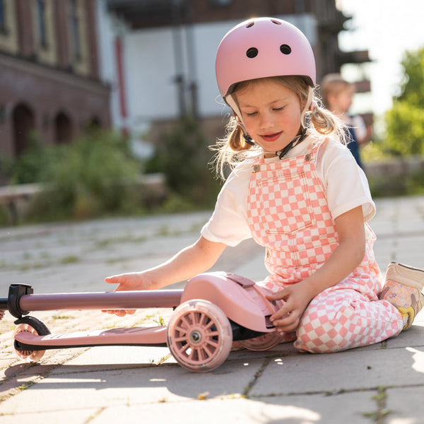Highway Kick 3S Steerable Foldable Scooter with LED Wheels (Rose)