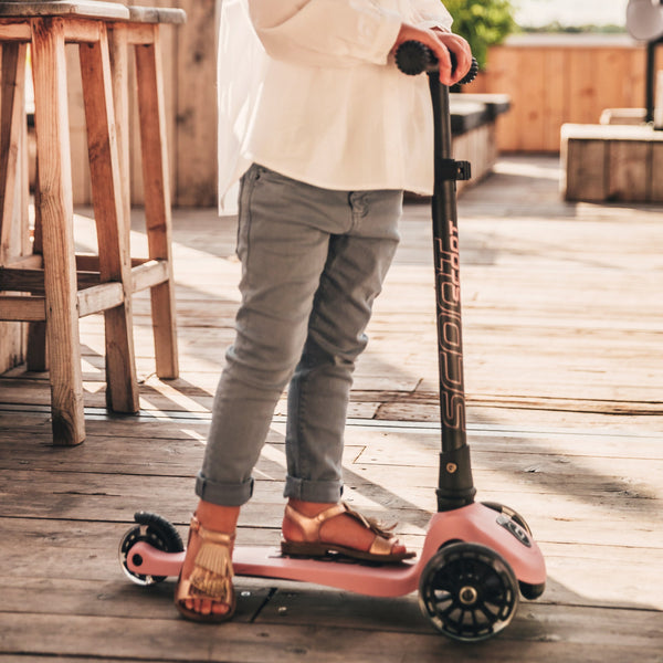 Highway Kick 3 Fold Away Scooter with LED Wheels (Rose)