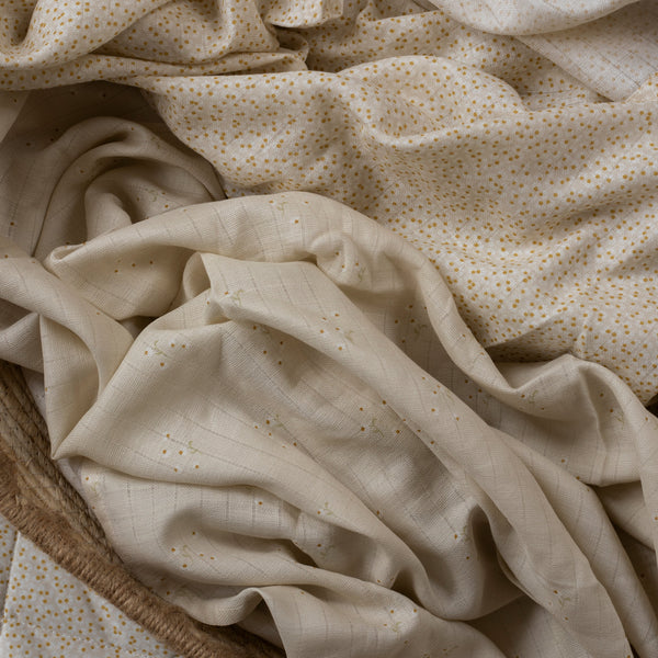 Organic Cotton Baby Muslin Swaddles Set of 2 (Wild Chamomile/Daisy Meadow)