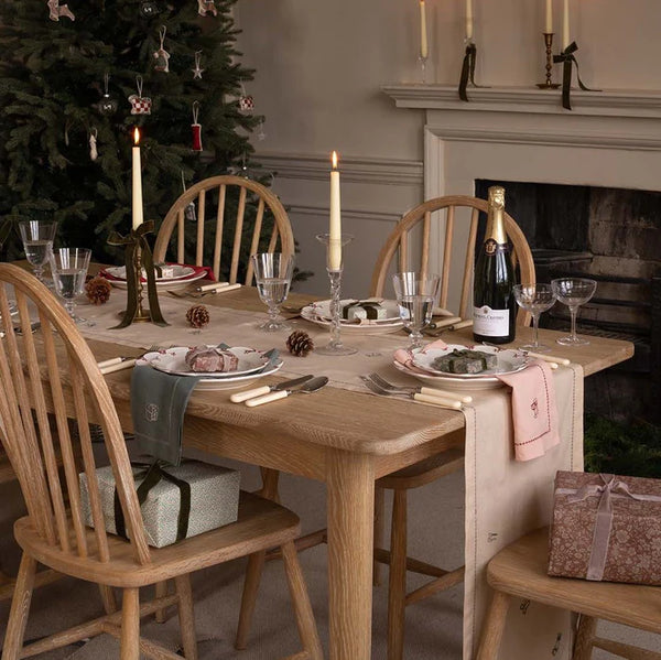 Linen Christmas Table Runner (Natural)