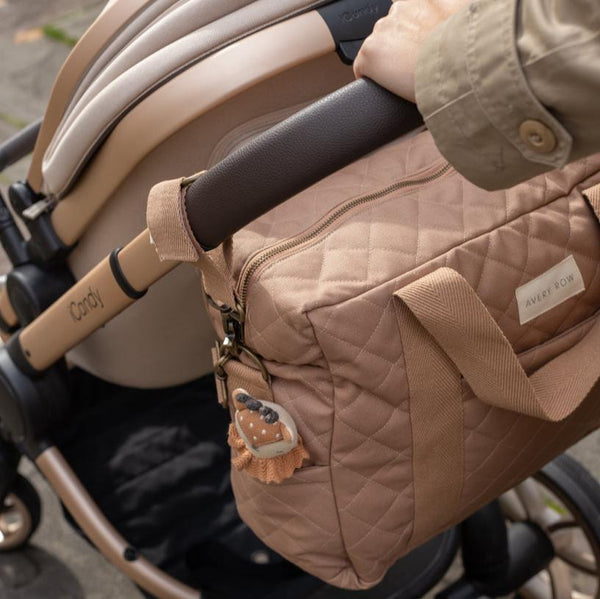 Baby Changing Bag with Pram Clips (Latte)