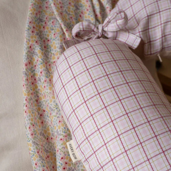 Organic Cotton Nursing Pillow Nursing Pillow (Pink Check)