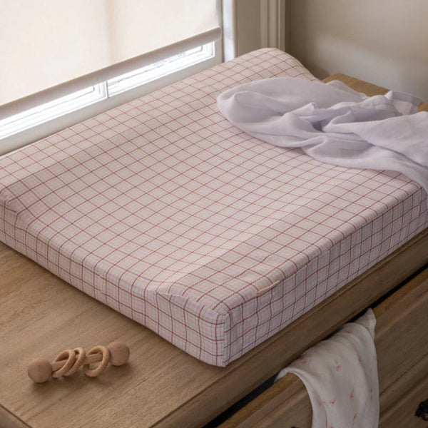 Baby Changing Mat (Pink Check)
