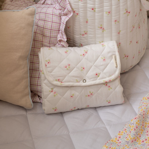 Cotton Travel Baby Changing Mat (Anemone)