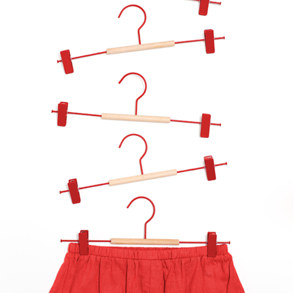 Adult Coated Wire Clip Hangers Set of 5 (Poppy)