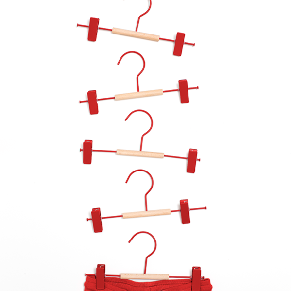 Kids Coated Wire Clip Hangers Set of 5 (Poppy)