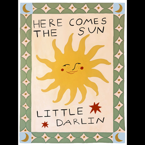 'Here Comes the Sun' Hand Painted Art Print