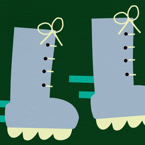 I for Ice Skates- Alphabet Art Print