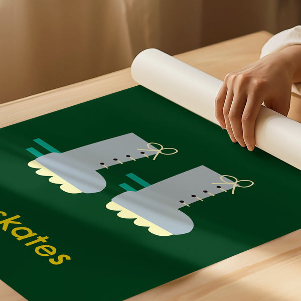 I for Ice Skates- Alphabet Art Print