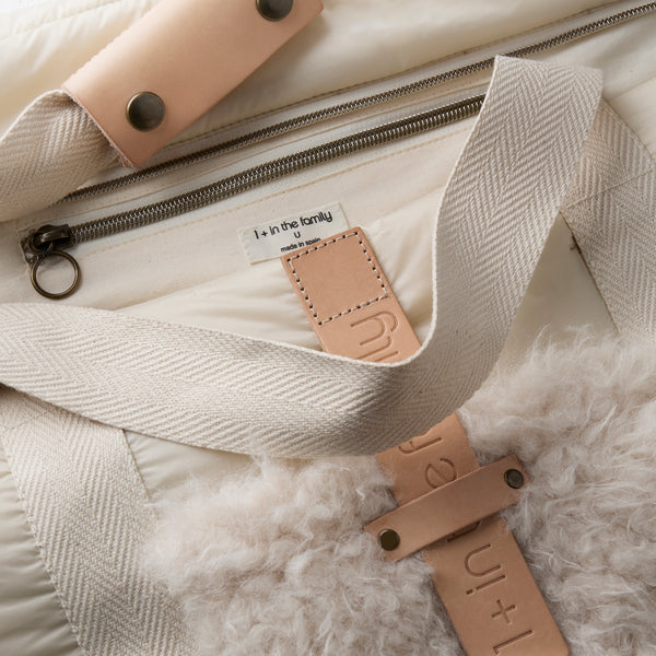 Iconic Quilted Stroller Maternity Change Stroller Bag (Ecru)