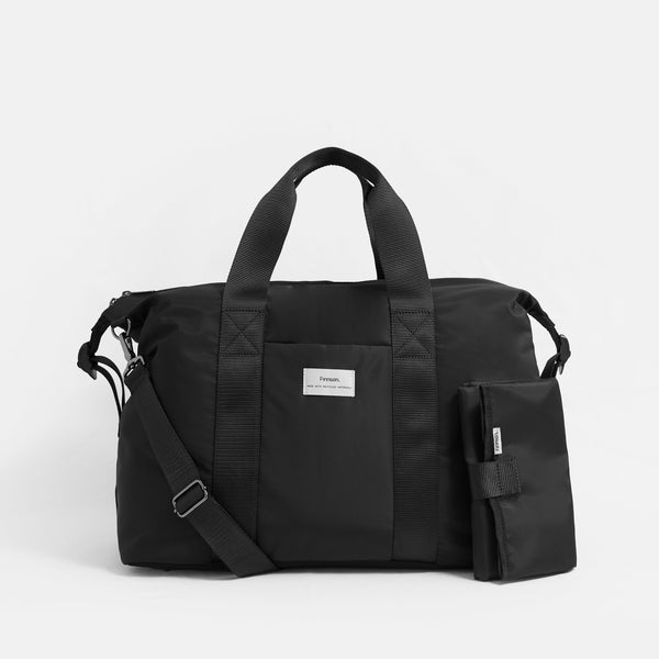 Ida Eco Holdall Baby Hospital Change Bag with Black Change Mat (Black)