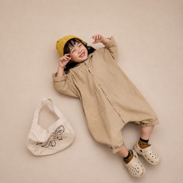 I Love My Mummy Romper Overalls (Khaki Beige)