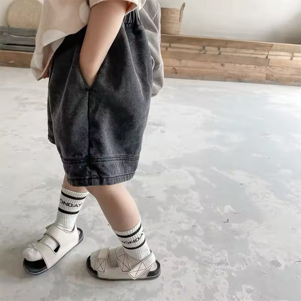 Nova Black Denim Shorts