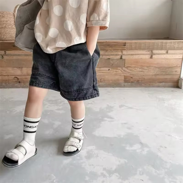 Nova Black Denim Shorts