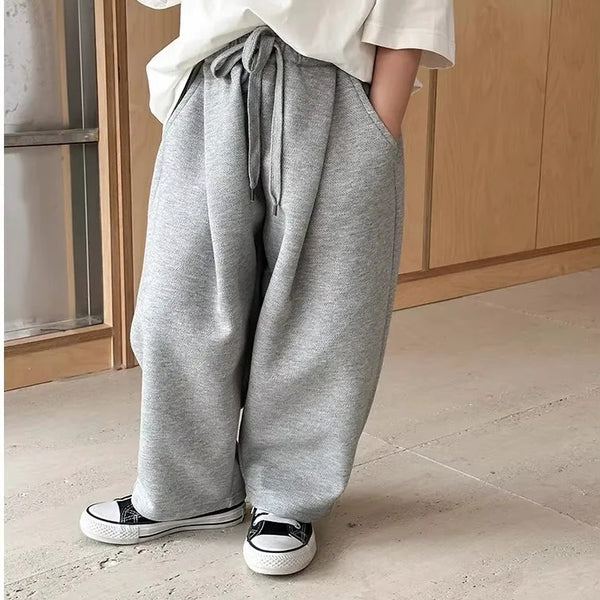 Modern Pleat Oversize Track Pants (Grey)