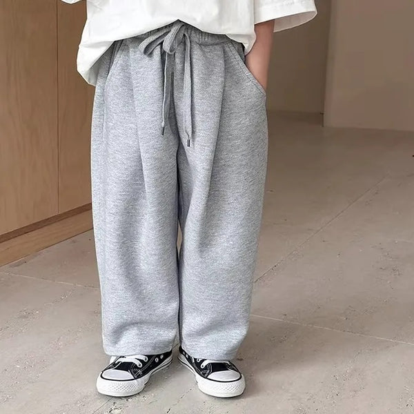 Modern Pleat Oversize Track Pants (Grey)