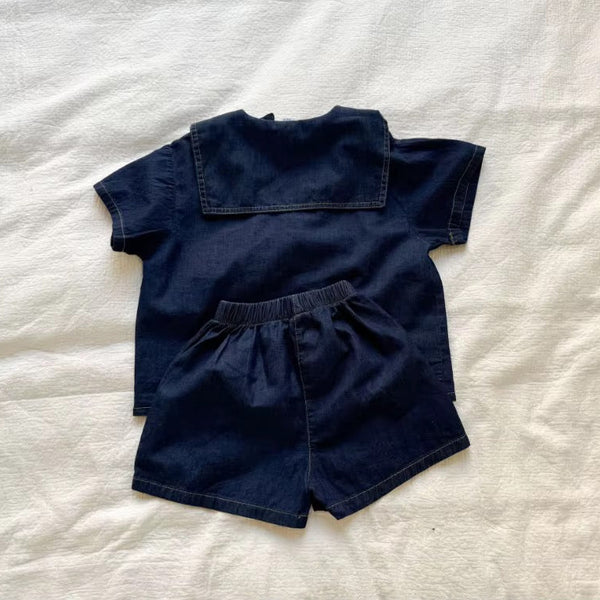 Barca Denim T-Shirt and Shorts Set