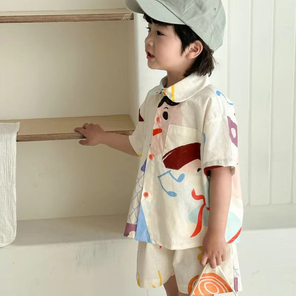 Pinto Print Shirt and Shorts Set