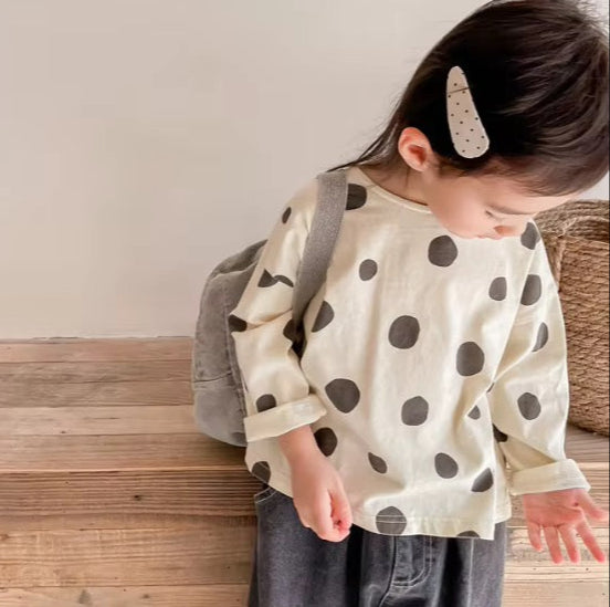 Leif Dot Long Sleeve Tee (Cream)