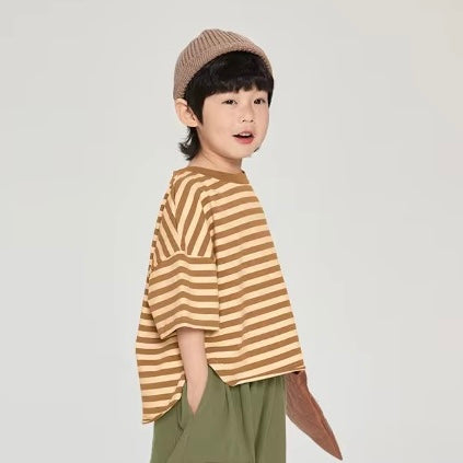 Suki Stripe Tee (Caramel)
