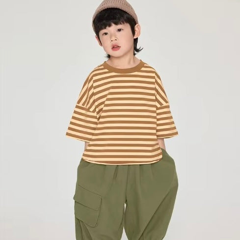 Suki Stripe Tee (Caramel)