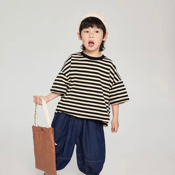 Suki Stripe Tee (Black)