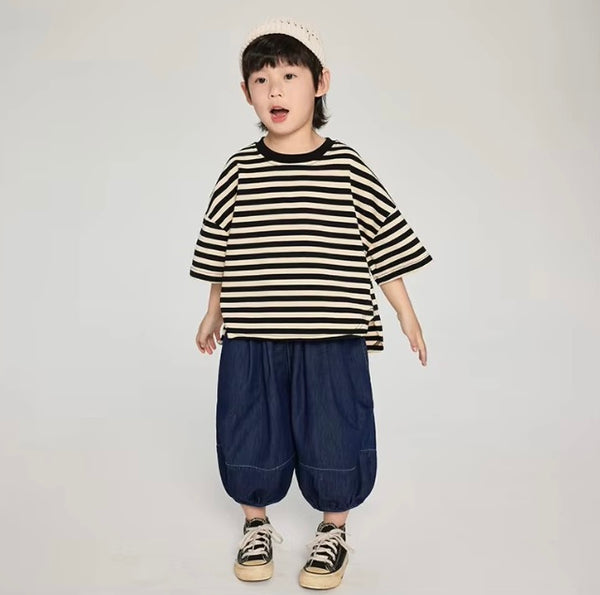 Suki Stripe Tee (Black)