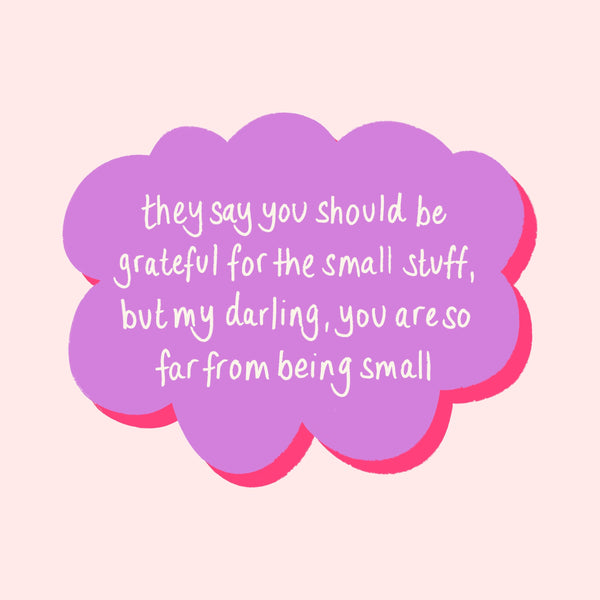 'Small Stuff' Pink and Lilac Art Print
