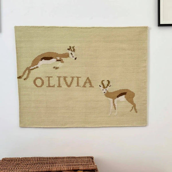 The Springbok Hand Woven Personalised Wall Art