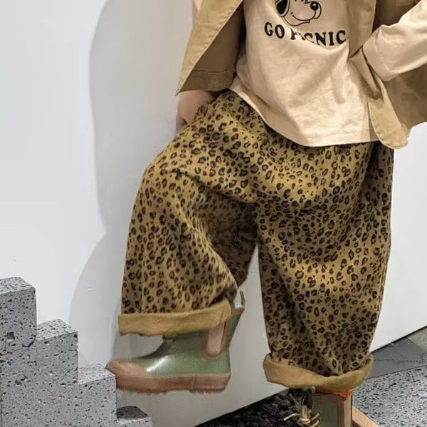 Cheetah Oversize Balloon Trousers (Natural Brown)