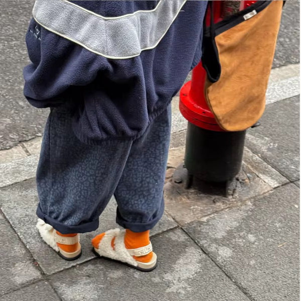 Cheetah Oversize Balloon Trousers (Blue)