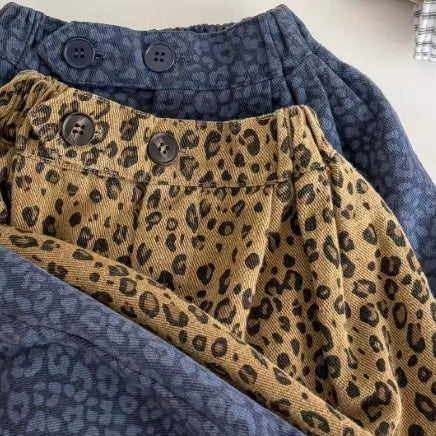 Cheetah Oversize Balloon Trousers (Blue)