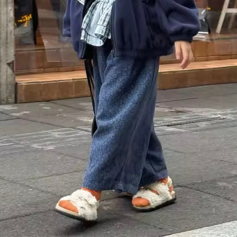 Cheetah Oversize Balloon Trousers (Blue)