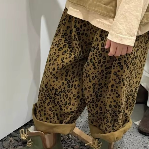 Cheetah Oversize Balloon Trousers (Natural Brown)