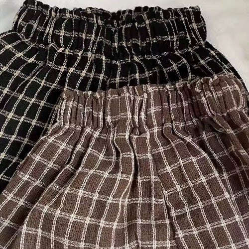 Paolo Plaid Check Oversize Trousers (Chocolate)