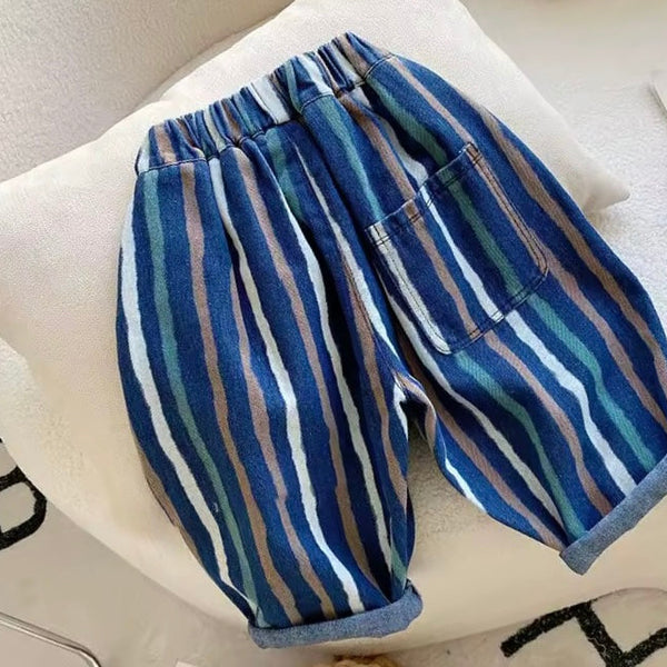 Diepe Denim Stripe Comfy Cut Jeans