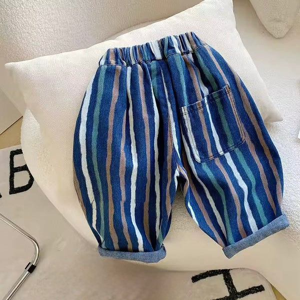 Diepe Denim Stripe Comfy Cut Jeans