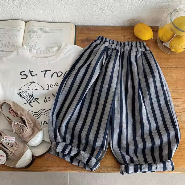 Reye Stripe Wide Leg Trousers