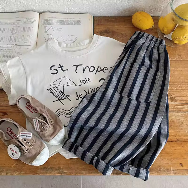 Reye Stripe Wide Leg Trousers