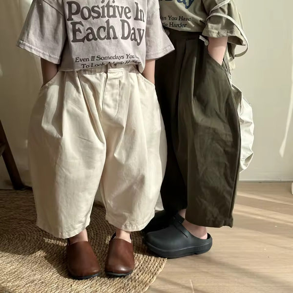 Olan Wide Everyday Unisex Trousers (Milk)