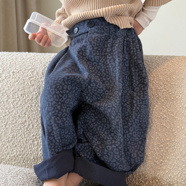 Cheetah Oversize Balloon Trousers (Blue)