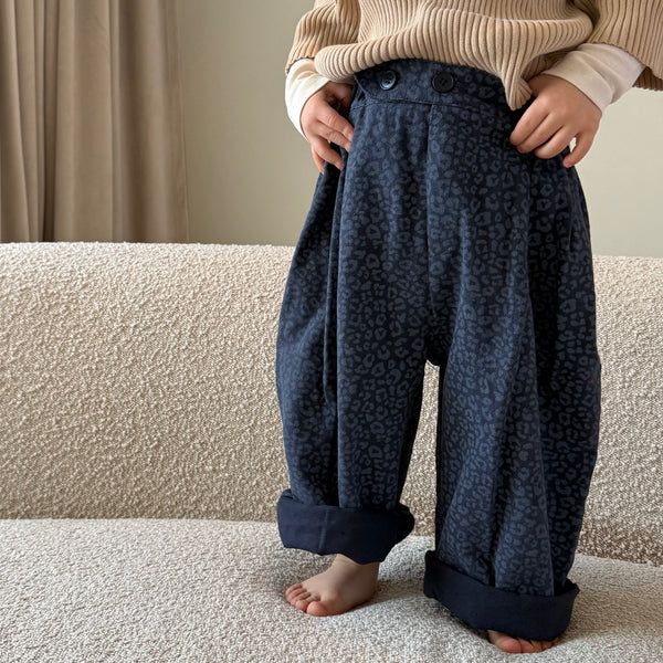 Cheetah Oversize Balloon Trousers (Blue)