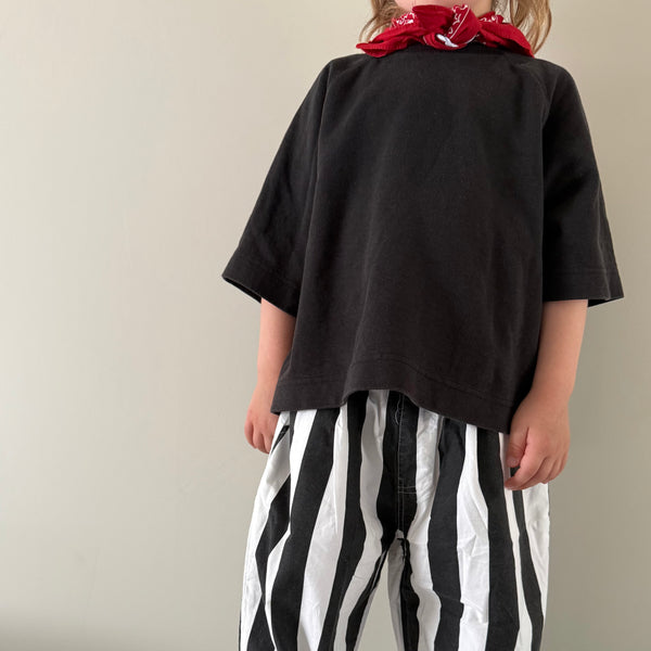 Charcoal Stripe Tapered Trousers