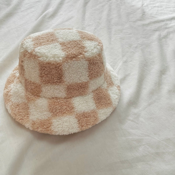 Timo Checkerboard Teddy Bucket Hat