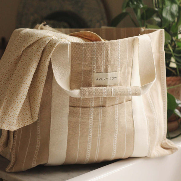 Woven Stripe Bag (Natural)