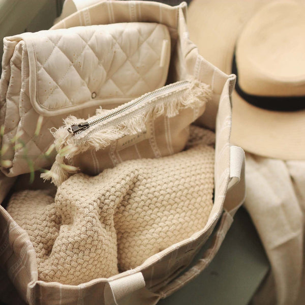 Woven Stripe Bag (Natural)